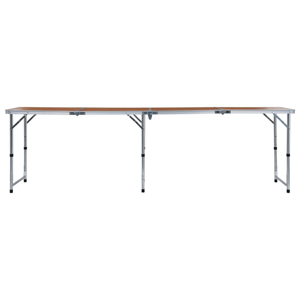 Klappbarer Campingtisch 240x60 cm aus Aluminium für Outdoor oder Garten