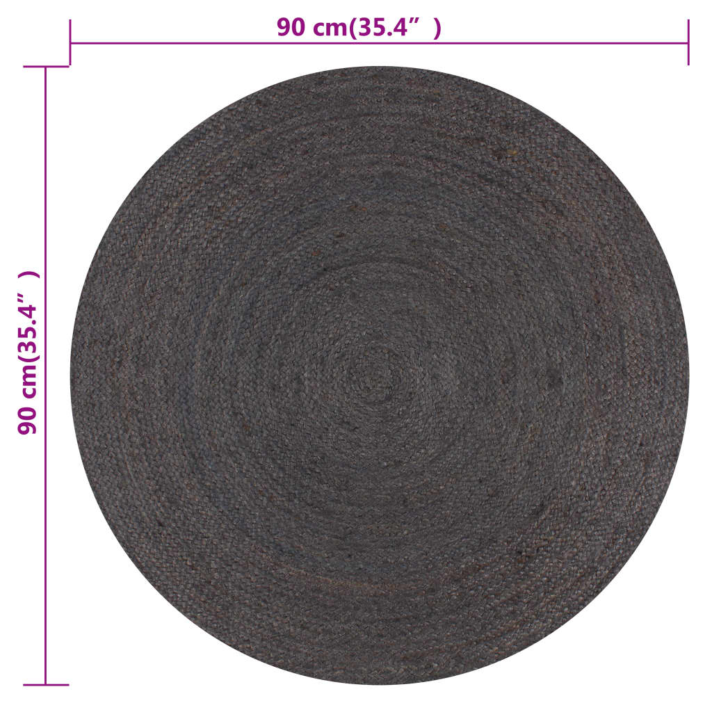 Teppich Jute Naturteppich Rund 90 cm Boho-Stil Flechtteppich Teppich Jute Naturteppich Rund 90 cm Boho-Stil Flechtteppich