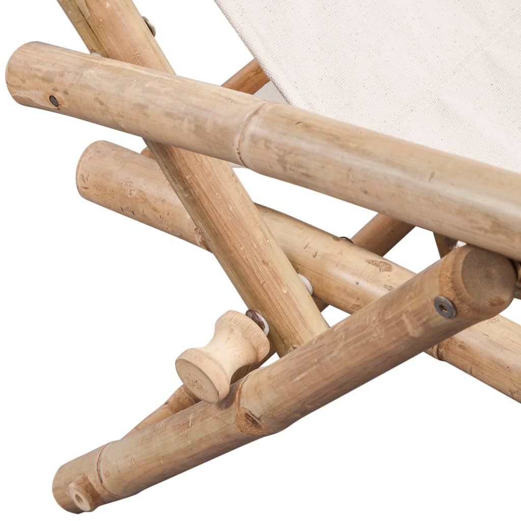 Outdoor Liegestuhl aus Bambus wetterfest klappbar ideal für Terrasse und Garten