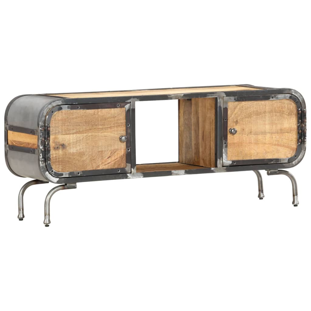 TV-Schrank Mangoholz 110x30x42 cm Massivholz Industrie Design