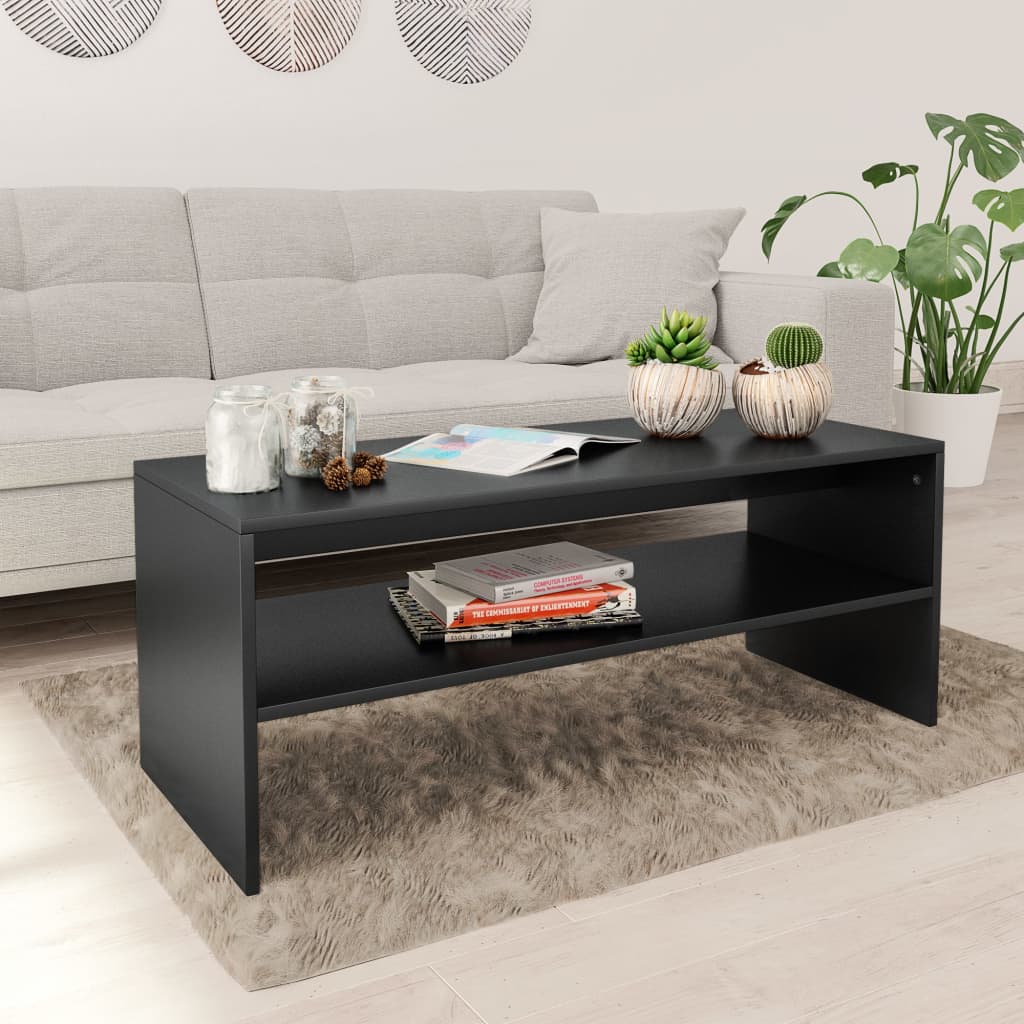 Couchtisch Wohnzimmertisch Beistelltisch Schwarz 100 x 40 x 40 cm