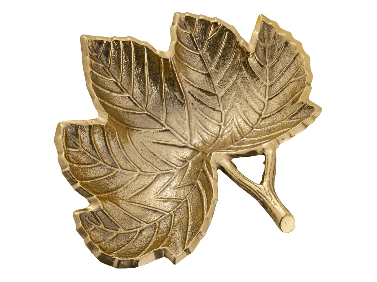Dekoschale Schale Aluminium Leaf gold o. silber Blattschale