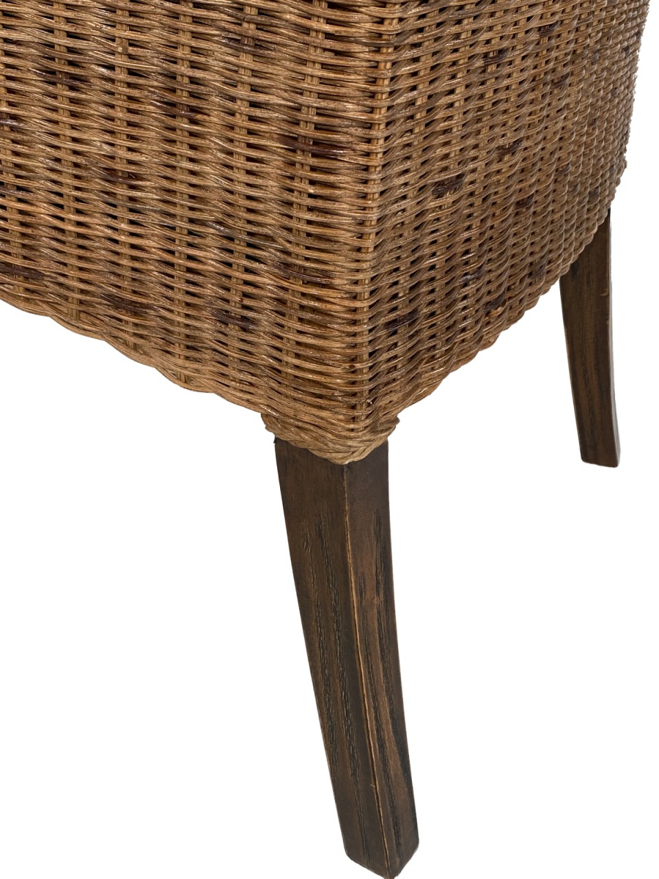 Esszimmer Stühle Set 6 Stück Rattan Armlehner Sessel Bilbao Polsterstuhl Polstersessel prairie brown