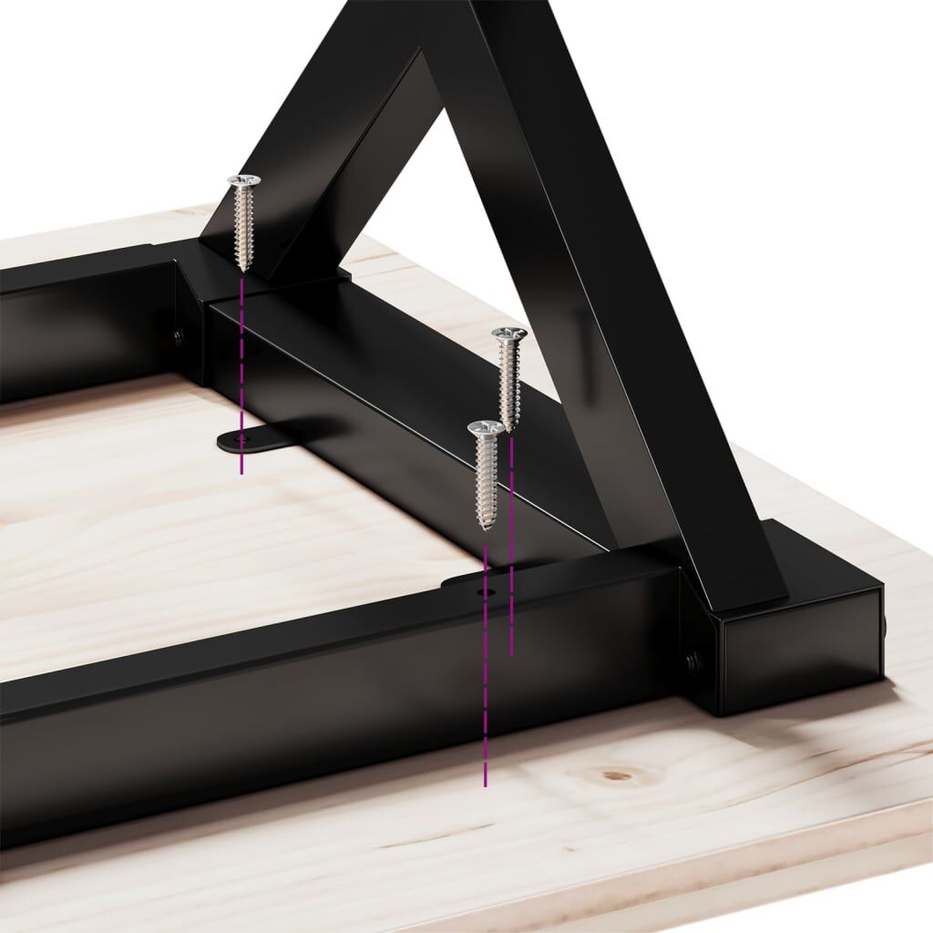Esstisch-Gestell in X-Form 120x60x73 cm Stahl
