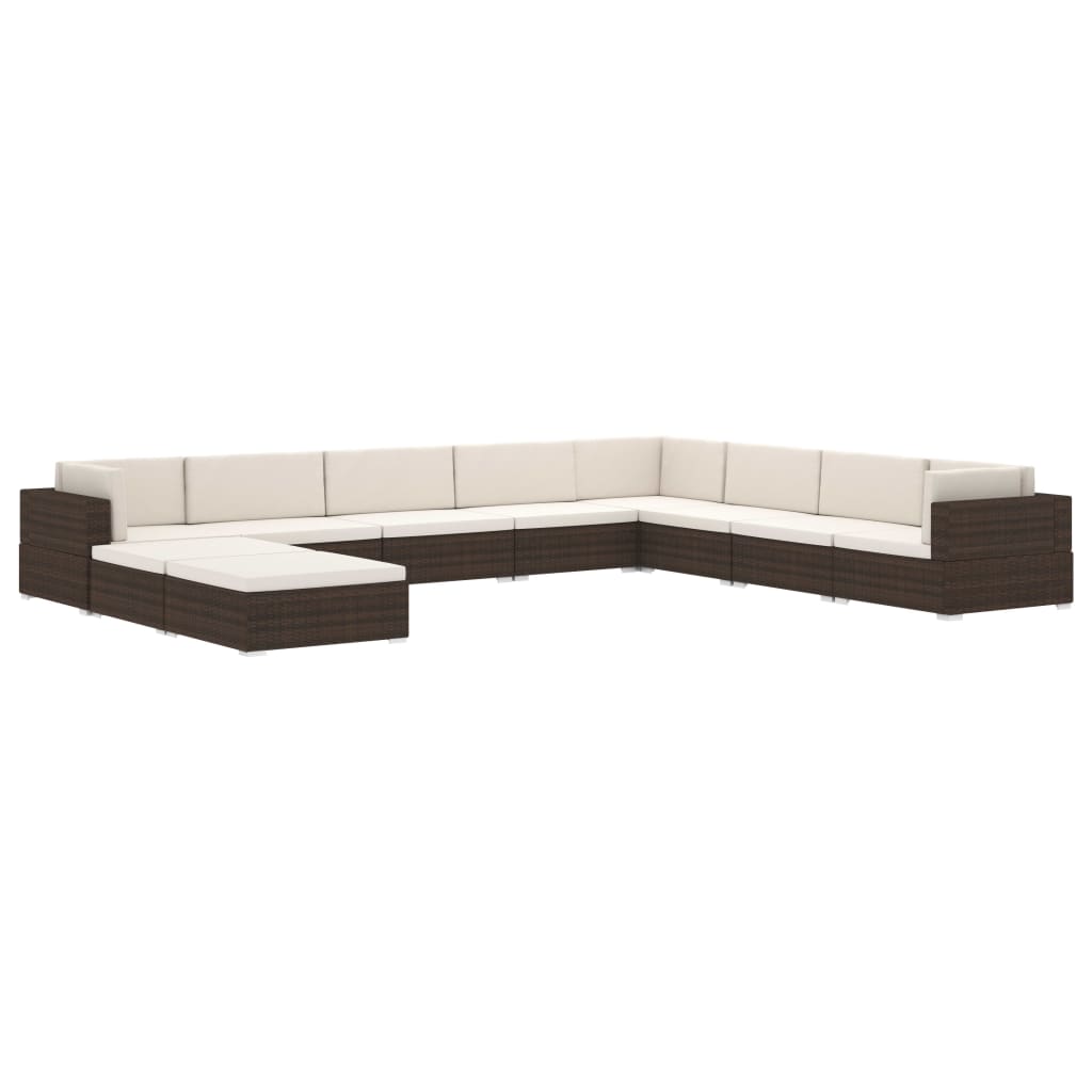 Garten Sofa Mittelteil Schwarz Poly Rattan Inkl. Bequeme Auflagen Kombinierbar