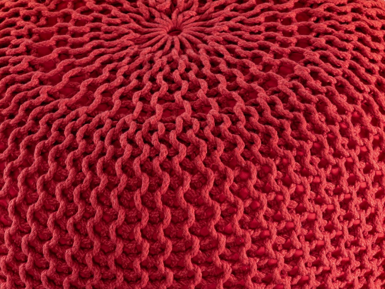 Sitzpouf ø55cm Pouf Strickhocker Strickpouf PREMIUM Innen Terrasse Pool Garten nachhaltig