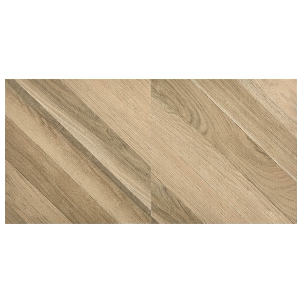 PVC-Fliesen Selbstklebend 55 Stk. 5,11 m² Braun Gestreift  Pflegeleicht modern