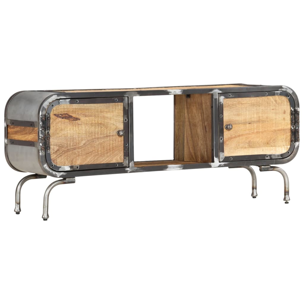 TV-Schrank Mangoholz 110x30x42 cm Massivholz Industrie Design