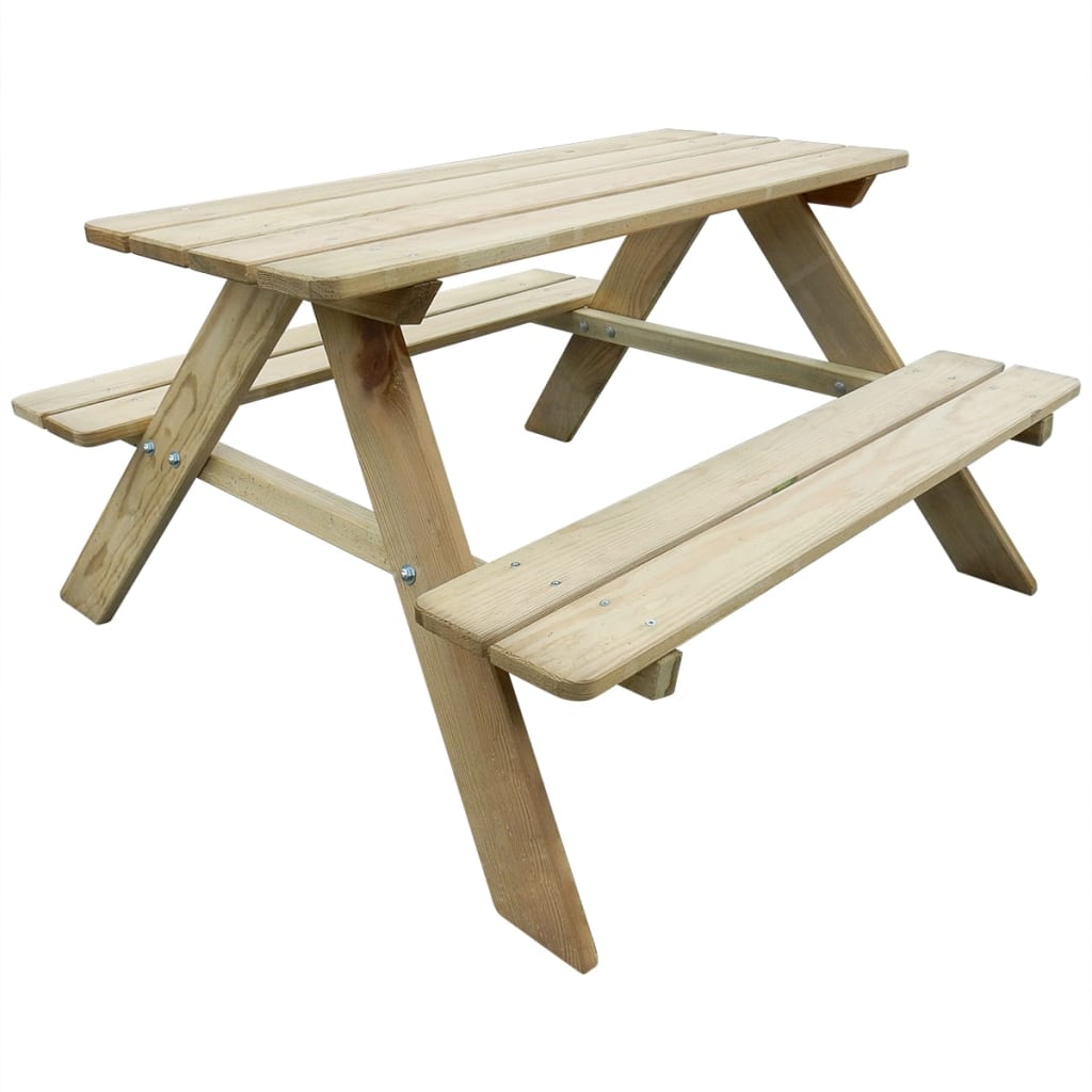 Kinder Picknicktisch 89x89x50cm Holz