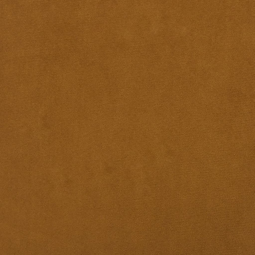 Hocker mit Holzbeinen braun Samt für elegantes Wohnzimmer modernes Design