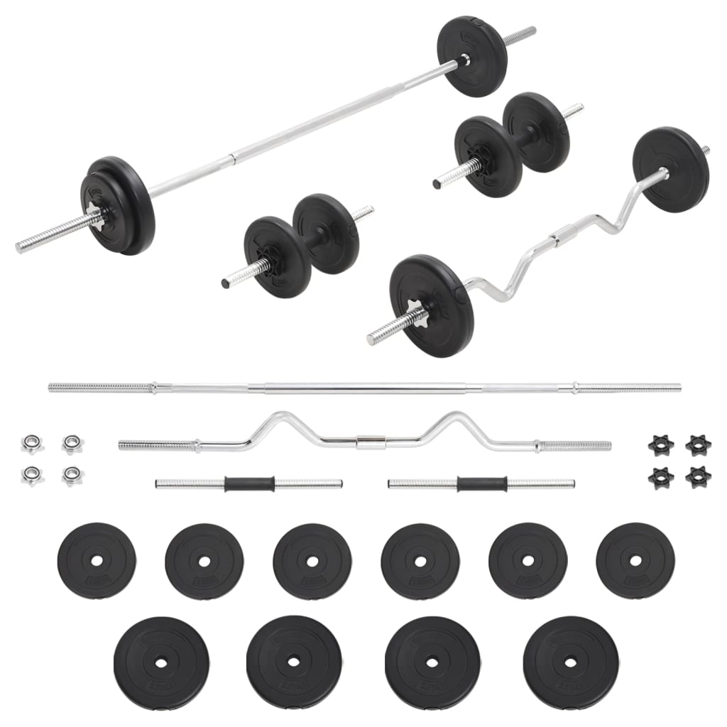 Hantelset Langhantel Kurzhantel 30 kg Fitness Hantelset Langhantel Kurzhantel 30 kg Fitness