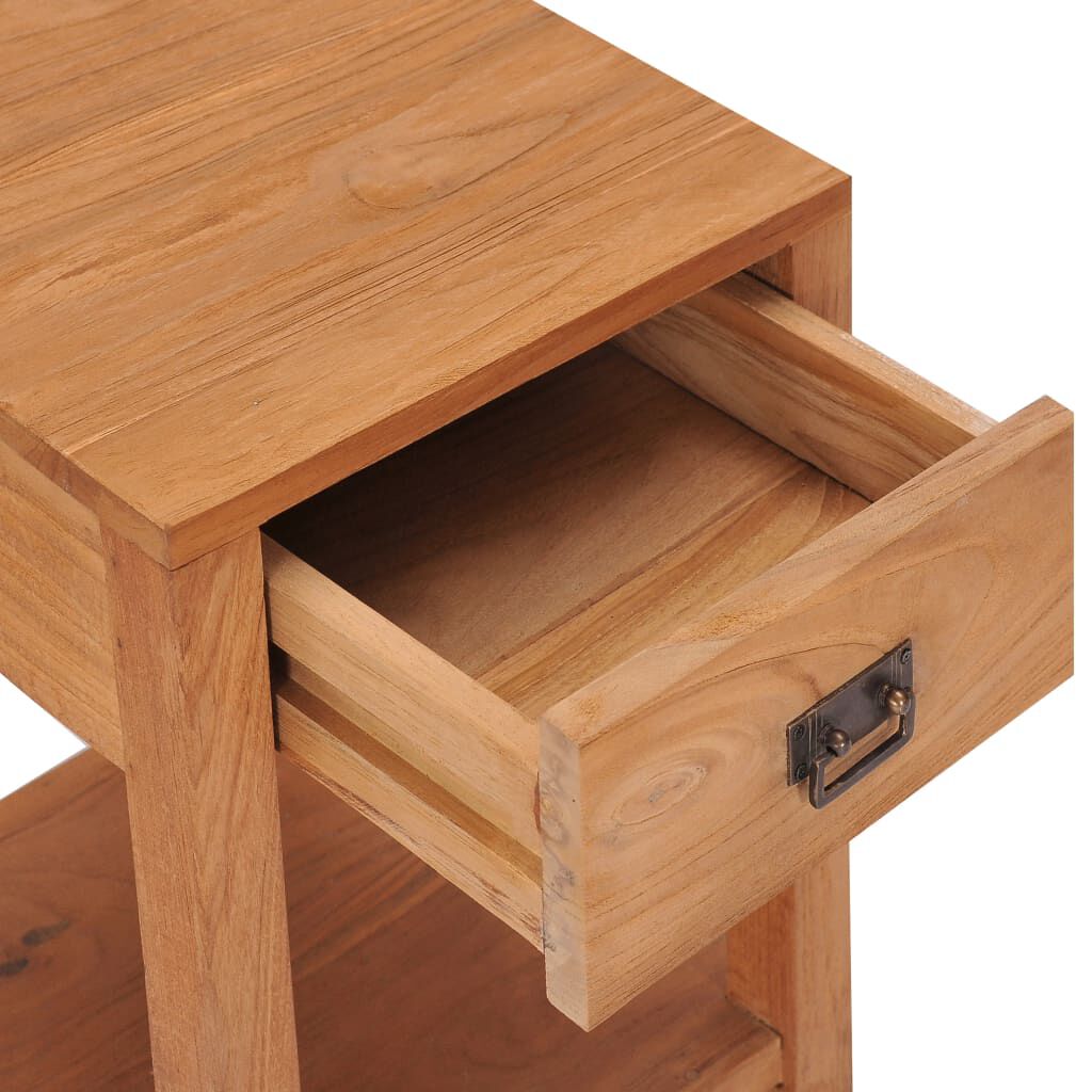Nachttisch Nachtkonsole Nachtschrank 35x35x50cm Massivholz Teak