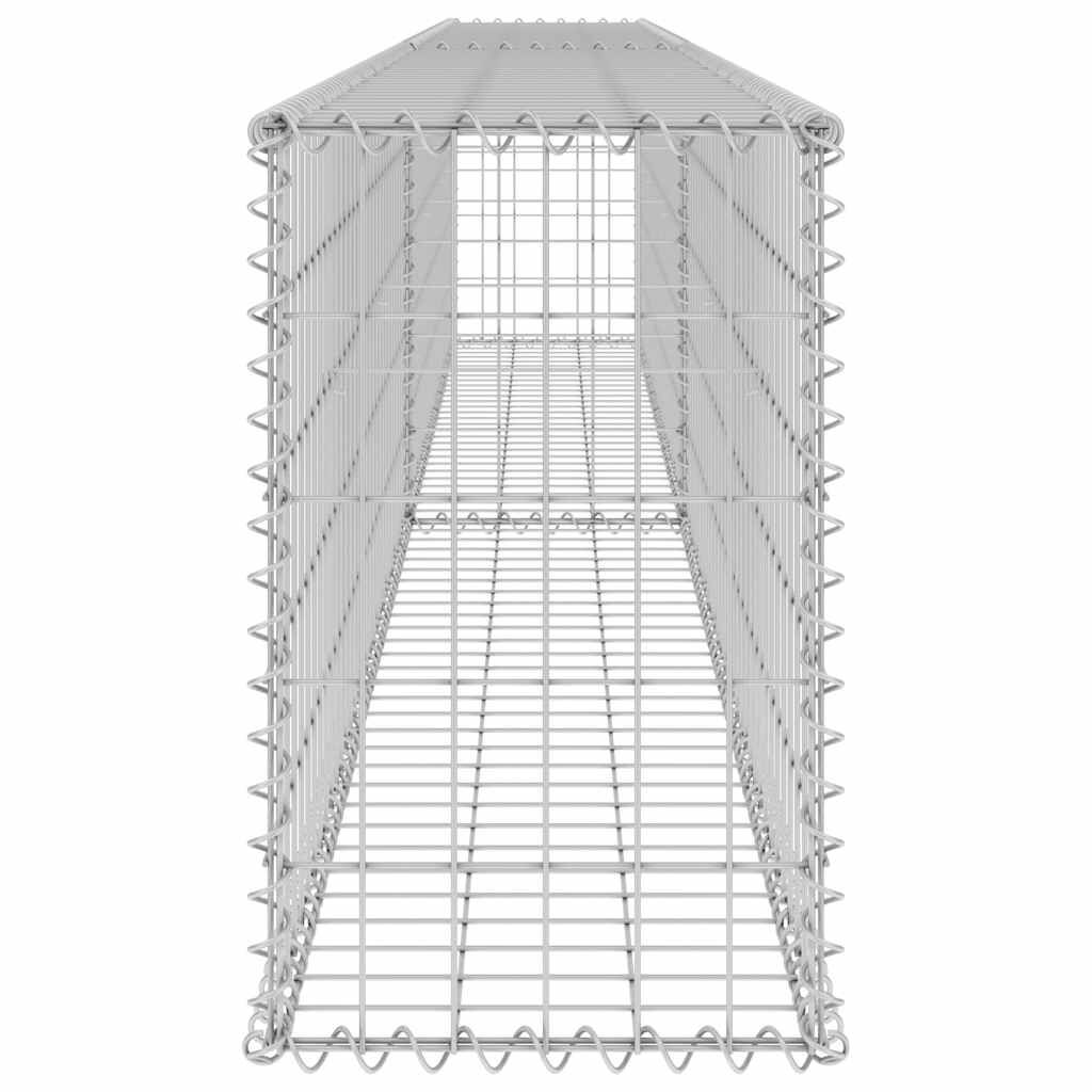 Gabionenwand mit Abdeckung Verzinkter Stahl 300x30x50 cm