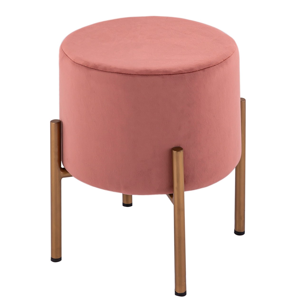 Samt Hocker 2. Wahl Sitzhocker Samt Pouf Ø 32 H 38 cm Sitzpouf Velour mit Füßen rose Eisen gold Samt Hocker 2. Wahl Sitzhocker Samt Pouf Ø 32 H 38 cm Sitzpouf Velour mit Füßen rose Eisen gold