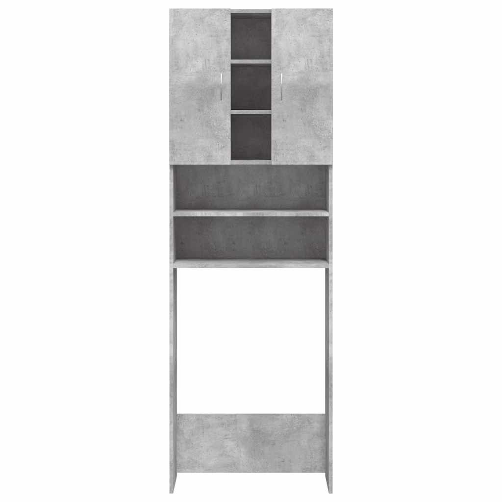 Waschmaschinenschrank Betongrau 64x25,5x190 cm