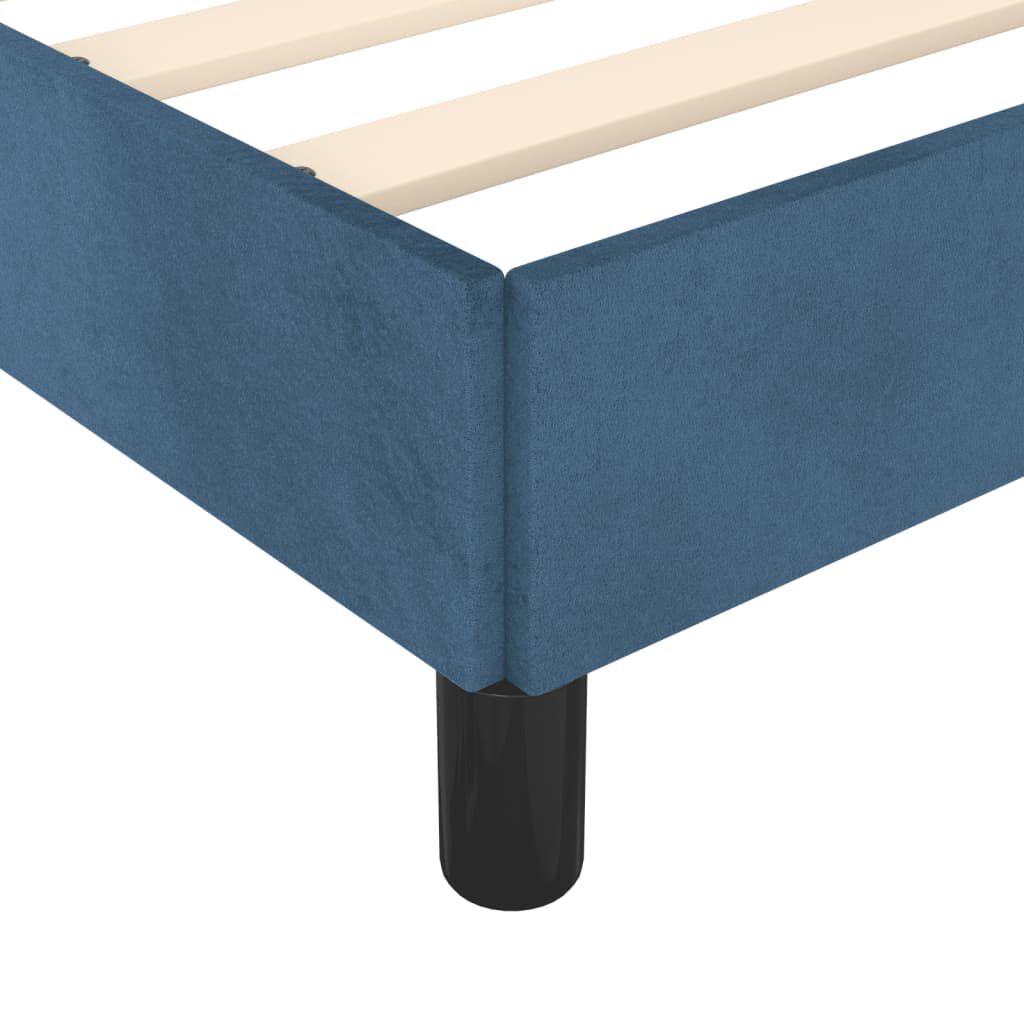 Bettgestell Dunkelblau 180x200 cm aus Samt ohne Matratze elegant gepolstert