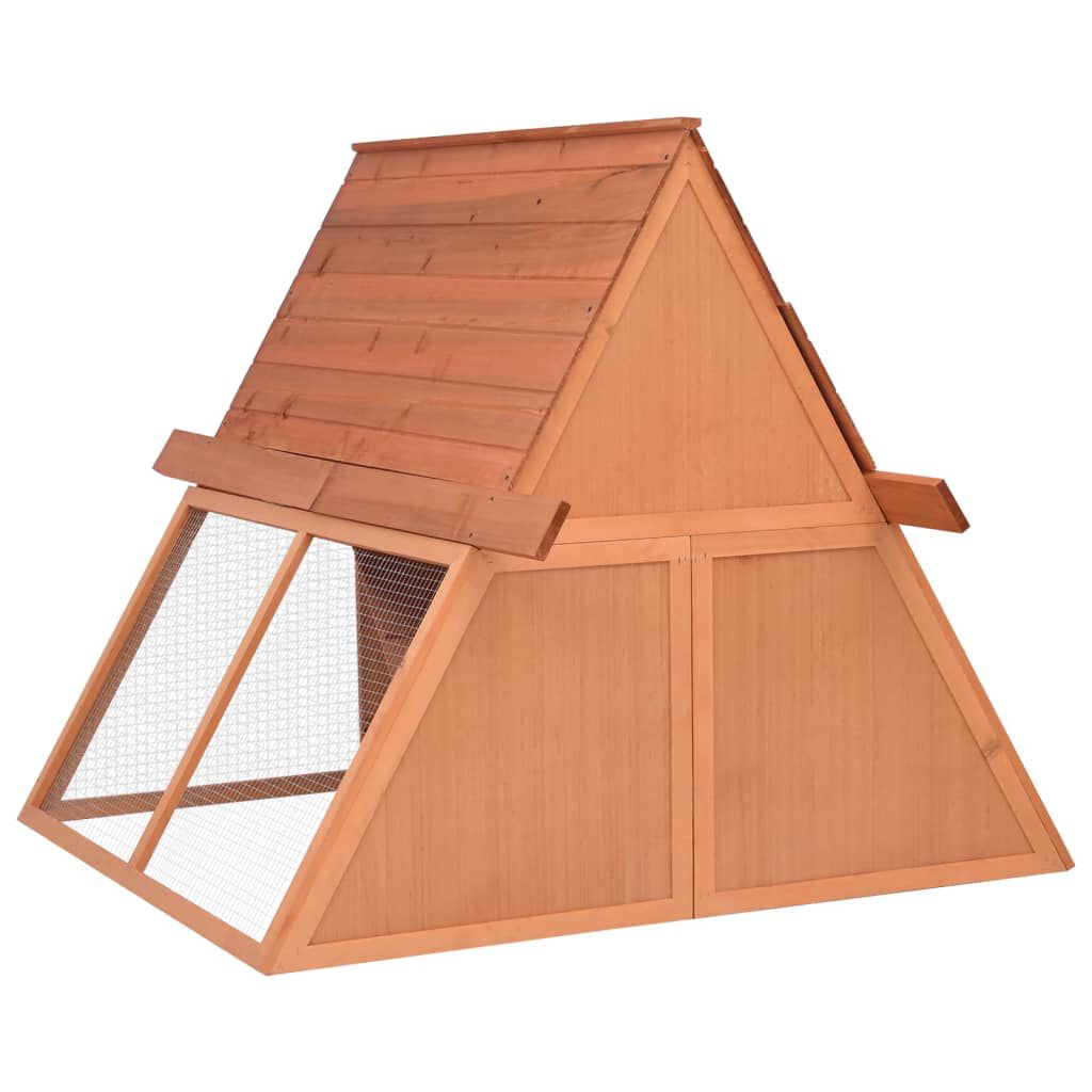 Kleintierstall Tanne massiv 152 x 127 x 109,5 cm mit Dach für Garten