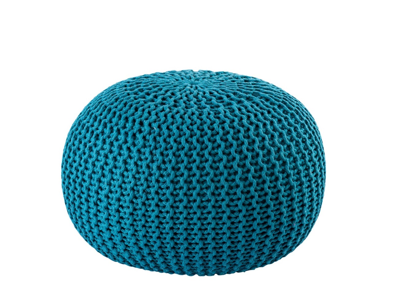 Pouf PREMIUM ø45cm Sitzhocker Strickpouf Innen Terrasse Pool Garten nachhaltig