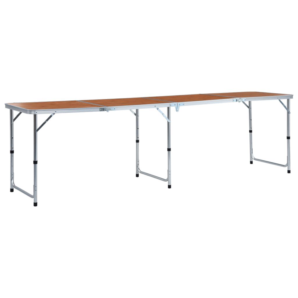 Klappbarer Campingtisch 240x60 cm aus Aluminium für Outdoor oder Garten