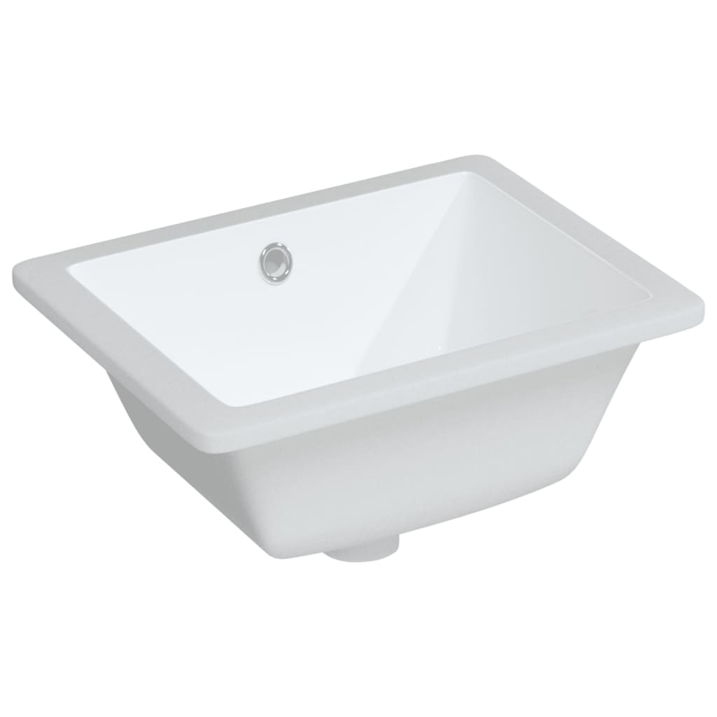 Waschbecken weiß 39x30x18,5 cm rechteckig Keramik modern Badezimmer pflegeleicht Waschbecken weiß 39x30x18,5 cm rechteckig Keramik modern Badezimmer pflegeleicht