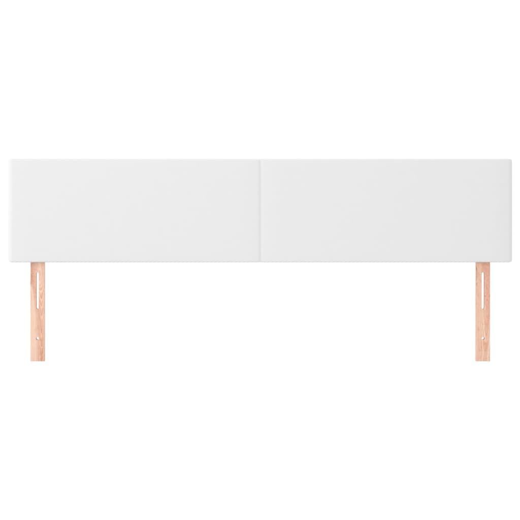 Kopfteil 2er Set Weiß 90x5x78/88 cm Kunstleder modern und gepolstert