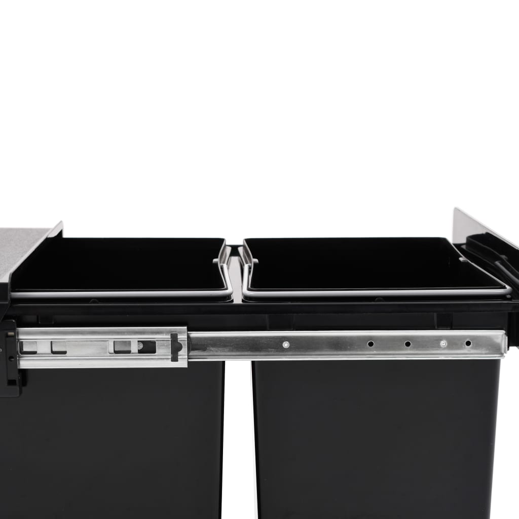 Küchenschrank Mülleimer 20 L, ausziehbar, Soft-Close-Mechanismus, effiziente Raumnutzung.