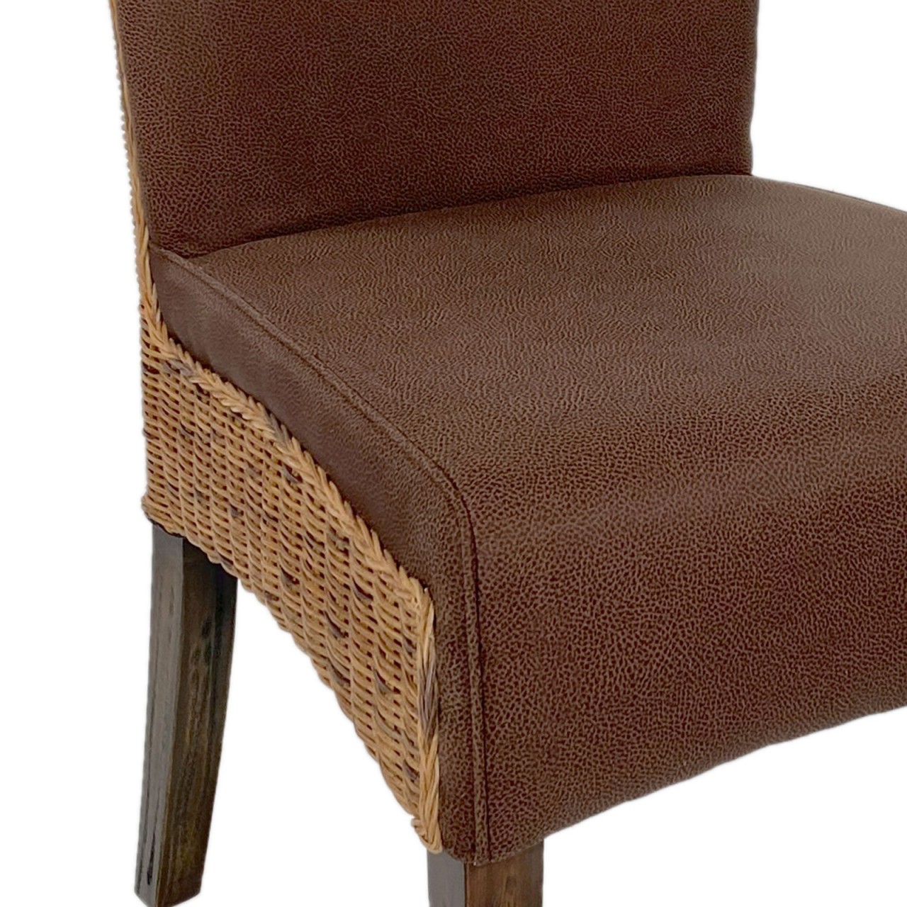 Rattanstühle Esszimmer Stühle Set 6 Stück Wintergarten Stühle Bilbao Polsterstühle prairie brown