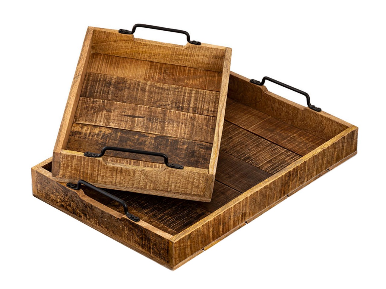 Serviertablett Holztablett Set 2 Stück 46x31cm Tablett Holz Serviertablett Deko Tablett Mangoholz Serviertablett Holztablett Set 2 Stück 46x31cm Tablett Holz Serviertablett Deko Tablett Mangoholz