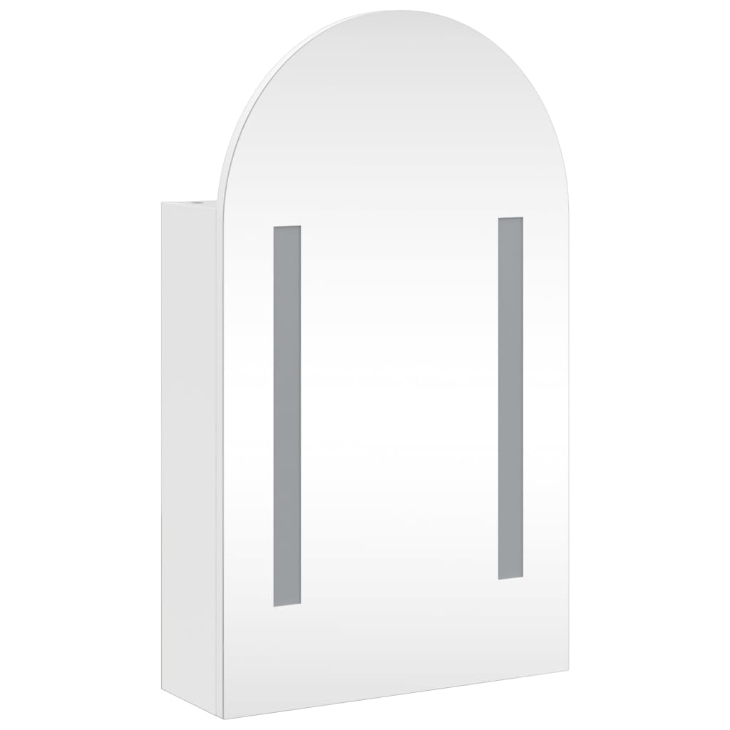 Spiegelschrank LED Gewölbt Weiß 42x13x70 cm Modern funktional Stilvoll 
