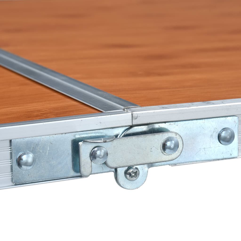 Klappbarer Campingtisch 240x60 cm aus Aluminium für Outdoor oder Garten