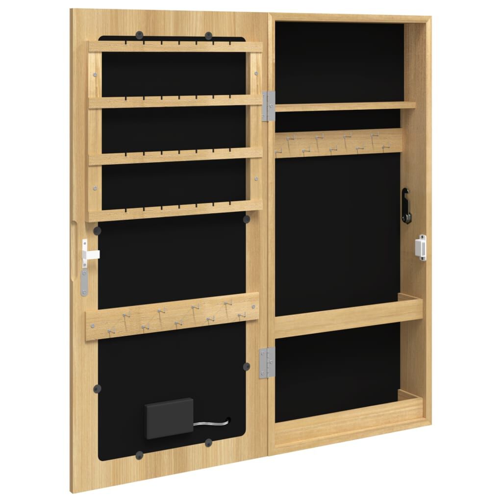 Schmuckschrank mit Spiegel und LED für Wandmontage modern elegant