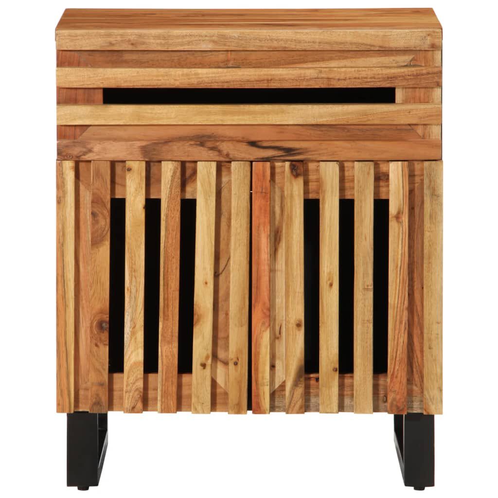 Nachttisch Braun Massivholz Mango Mittel Nachttisch