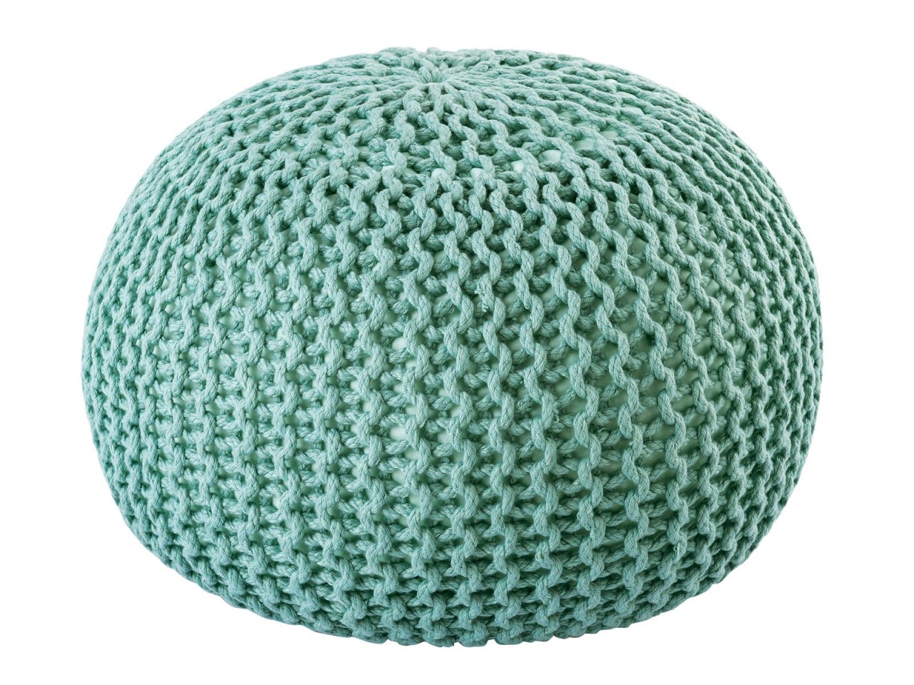 Sitzpouf ø55cm Pouf Strickhocker Strickpouf PREMIUM Innen Terrasse Pool Garten nachhaltig