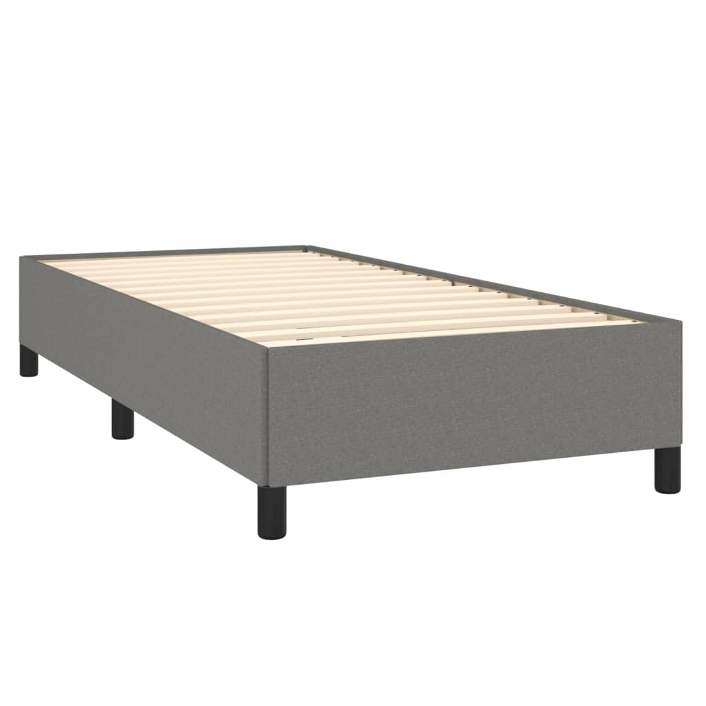 Bettgestell Dunkelgrau 90x200 cm ohne Matratze Stilvoll Stabil Funktional
