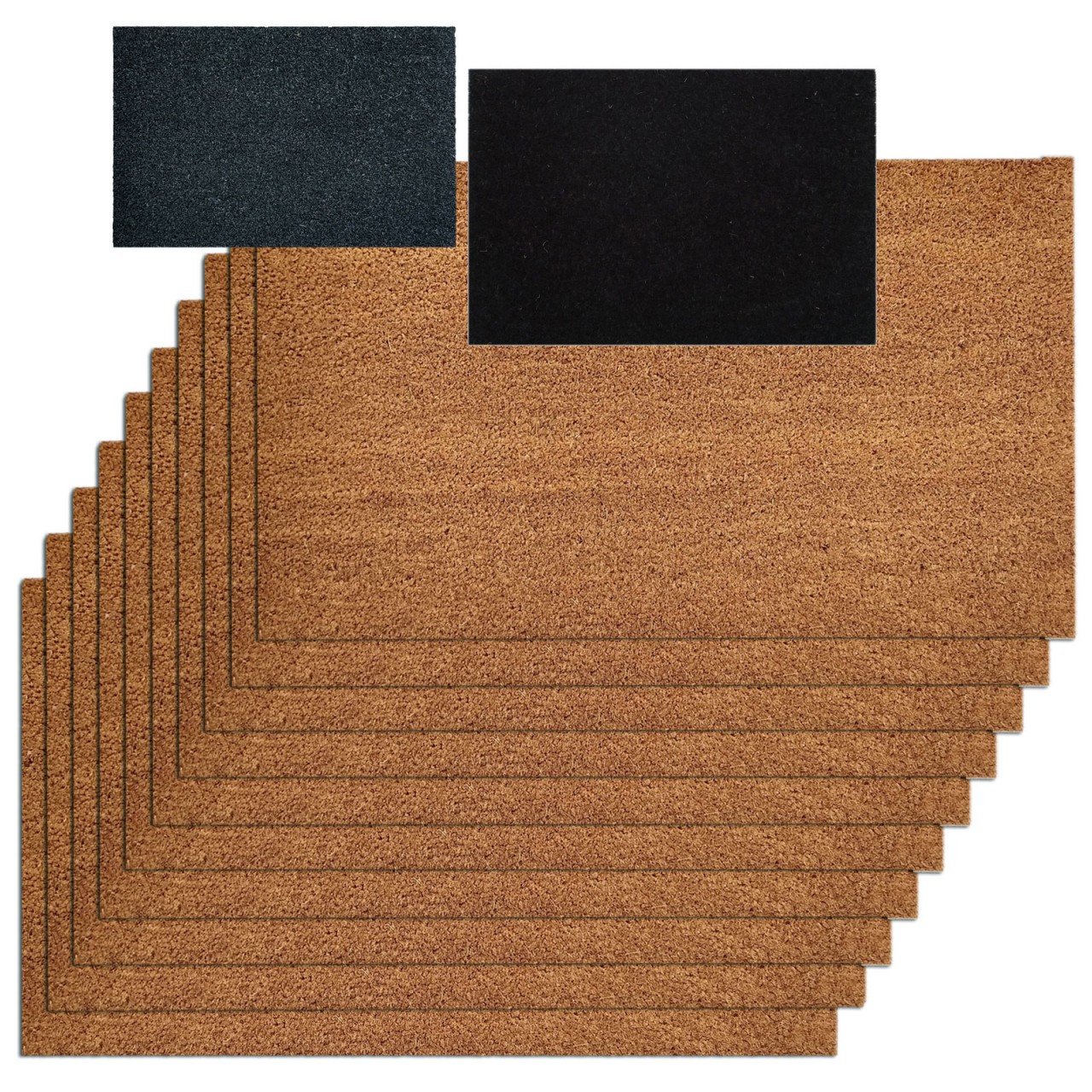 Kokosmatte 10er Set Türvorleger Schmutzfangmatte Fußmatte Fußabtreter einfarbig für Haustür 3 Farben Kokosmatte 10er Set Türvorleger Schmutzfangmatte Fußmatte Fußabtreter einfarbig für Haustür 3 Farben