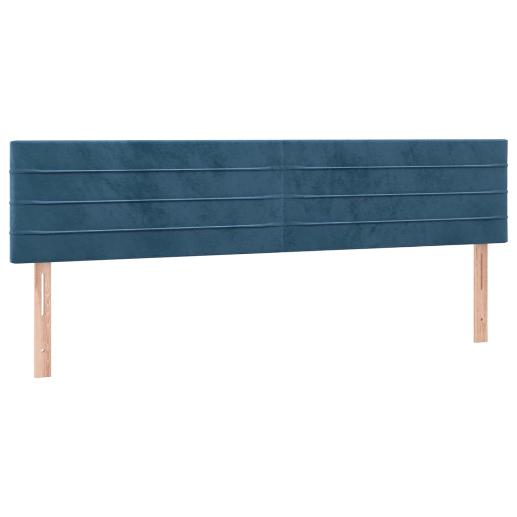 Kopfteile 2 Stk. Dunkelblau 90x5x78/88 cm Samt Weich Elegant Komfortabel  Kopfteile 2 Stk. Dunkelblau 90x5x78/88 cm Samt Weich Elegant Komfortabel