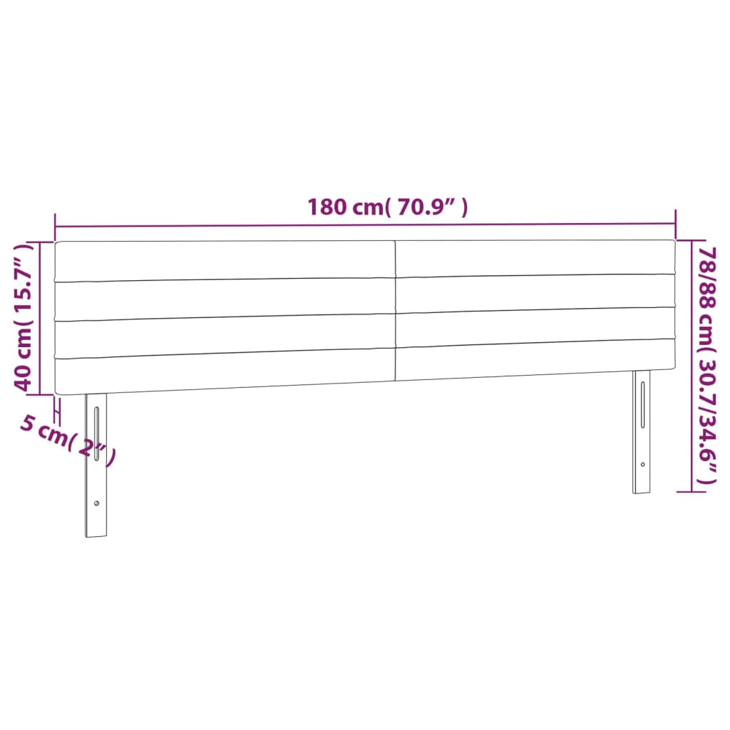 Kopfteile 2 Stk. Dunkelblau 90x5x78/88 cm Samt Weich Elegant Komfortabel 