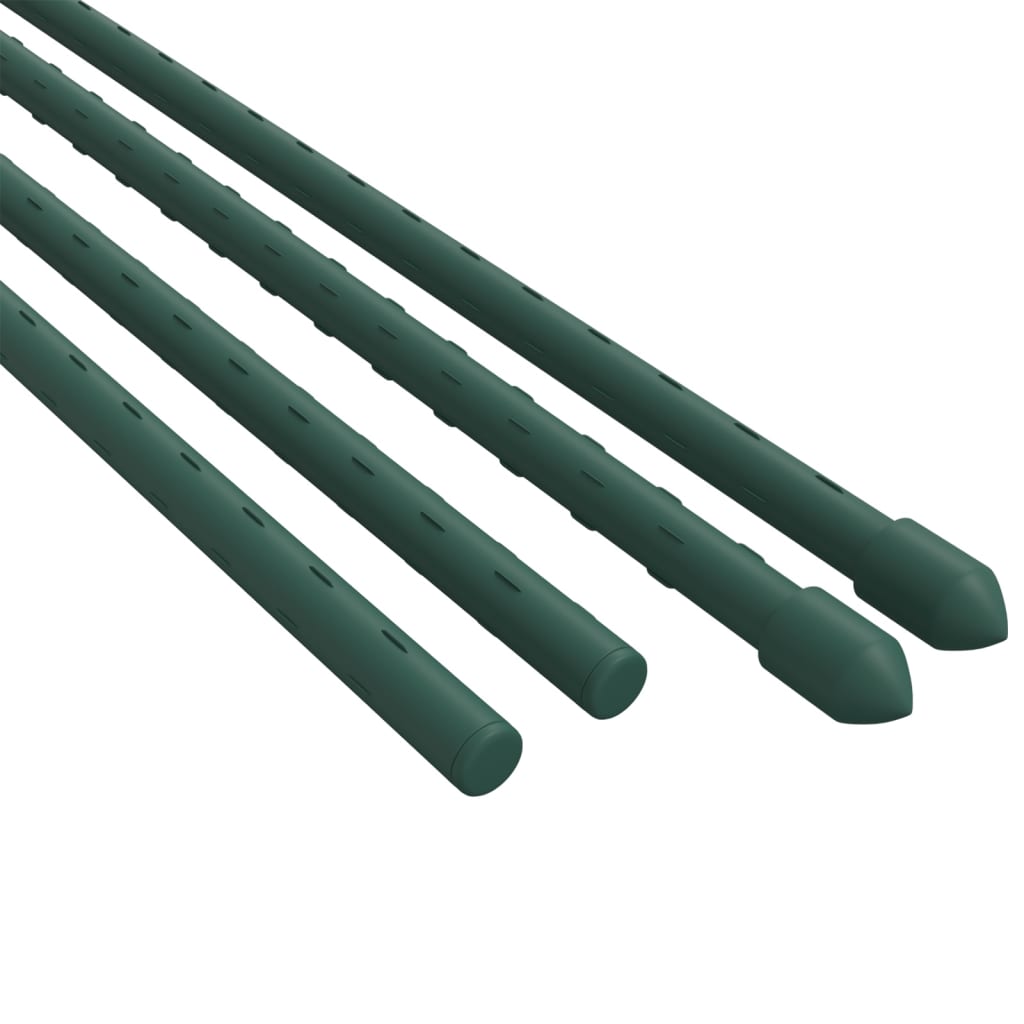Gartenpflanzstäbe Pflanzenstützen Rankhilfe 30 Stk. Grün 90 cm Stahl