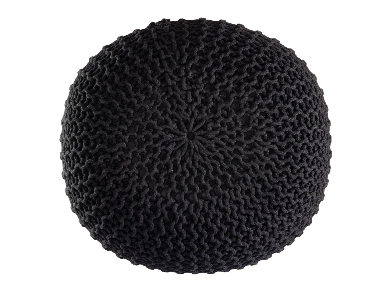Sitzpouf ø55cm Pouf Strickhocker Strickpouf PREMIUM Innen Terrasse Pool Garten nachhaltig