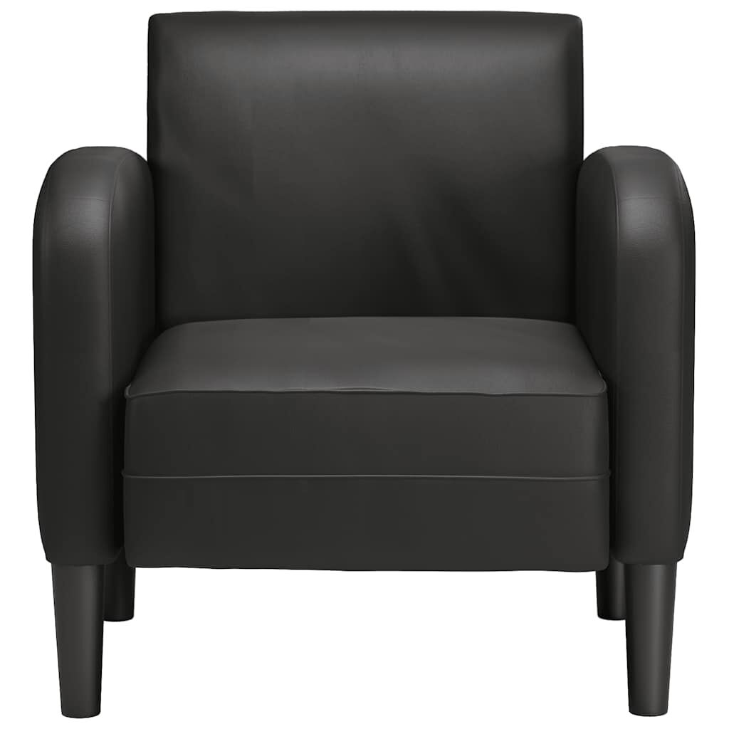 sessel mit Armlehnen Schwarz 54 cm Kunstleder
