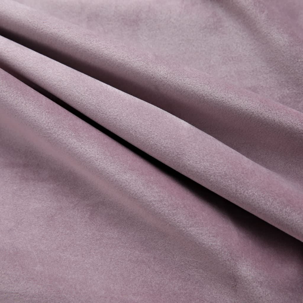 Verdunkelungsvorhänge Antikrosa Samt mit Ringen 2 Stück 140x225 cm für luxuriöse Inneneinrichtung