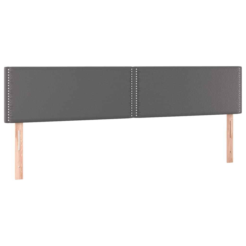 Kopfteile Kunstleder Grau 2  Stück 90x5x78/88 cm Elegantes Design Robust Leicht zu montieren