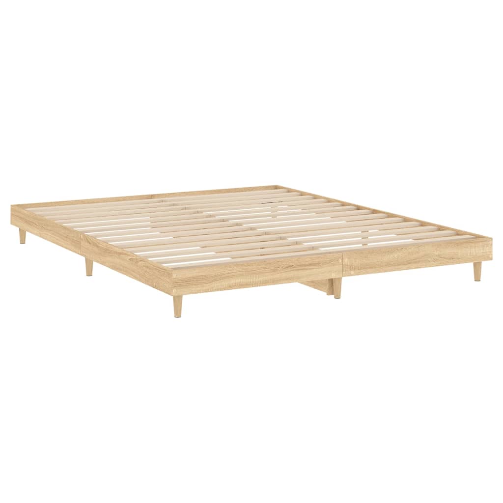 Bettgestell Bettrahmen Queensize Doppelbett Ehe Bett Sonoma Eiche 150x200cm