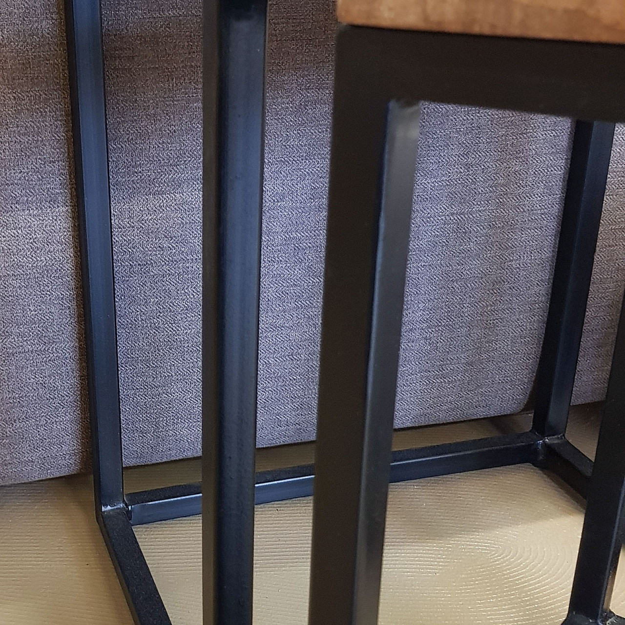 Beistelltisch Holz Satztisch Set 2 Stück Wohnzimmer Tisch Couchtisch Dallas Metall Gestell