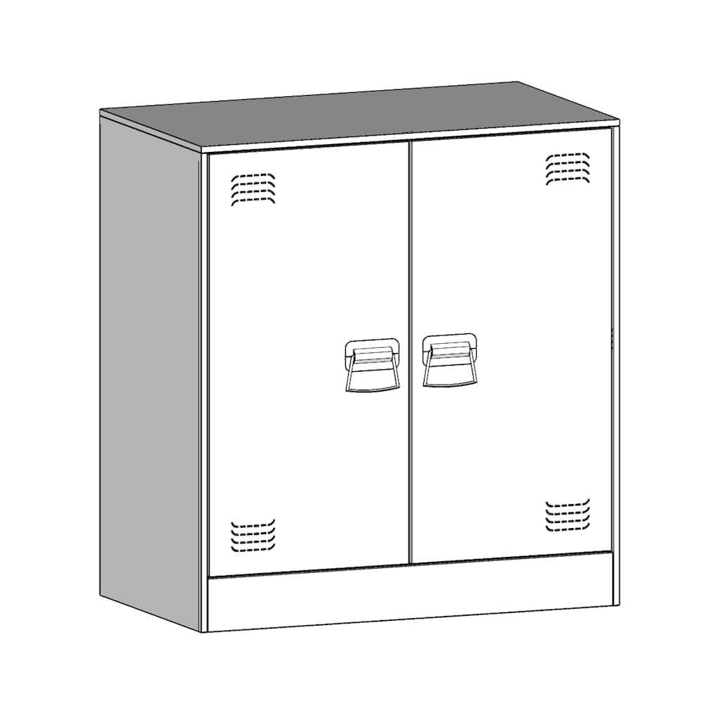Sideboard aus Stahl in Rosa 67x39x73 cm modernes Möbelstück für Wohnzimmer