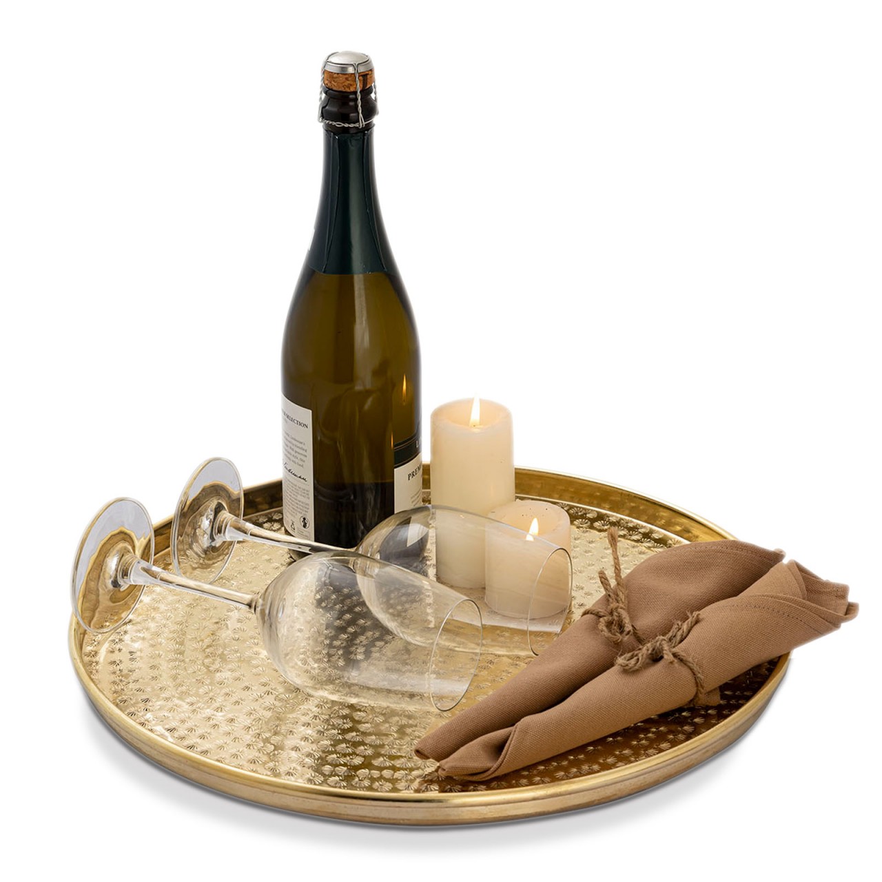 Deko Tablett ø 40 cm 2. Wahl rund gelbgold Serviertablett Metall Kerzentablett Dekotablett Deko Tablett ø 40 cm 2. Wahl rund gelbgold Serviertablett Metall Kerzentablett Dekotablett