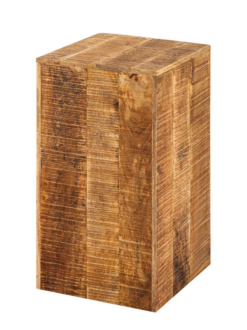 Blumensäule 27x27 H50 o. 73cm Blumen Hocker Holz Pflanzenständer Beistelltisch quadratisch Mangoholz