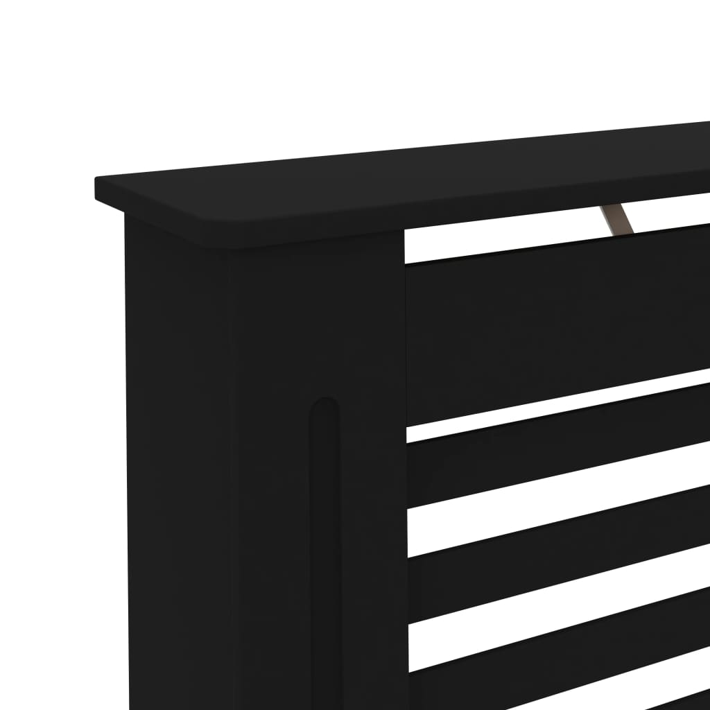 Heizkörperabdeckung Schwarz 152x19x81,5 cm MDF wasserbasiert robust stilvoll einfach zu montieren