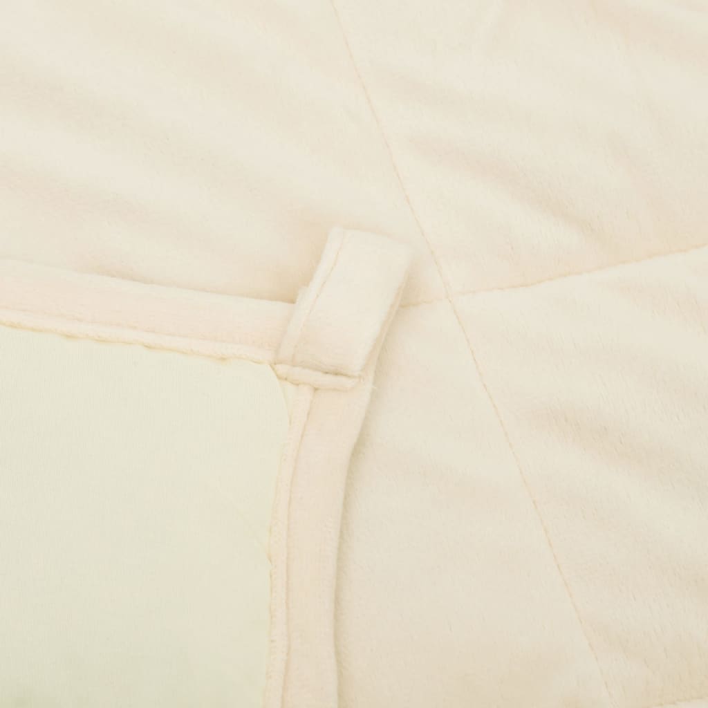vidaXL Gewichtsdecke Hellcreme 220 x 235 cm King 15 kg Stoff vidaXL Gewichtsdecke Hellcreme 220 x 235 cm King 15 kg Stoff