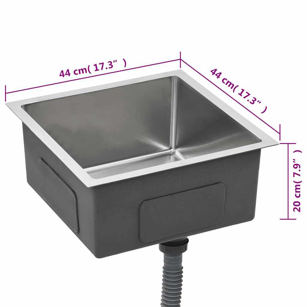 Handgefertigte Küchenspüle Edelstahl
